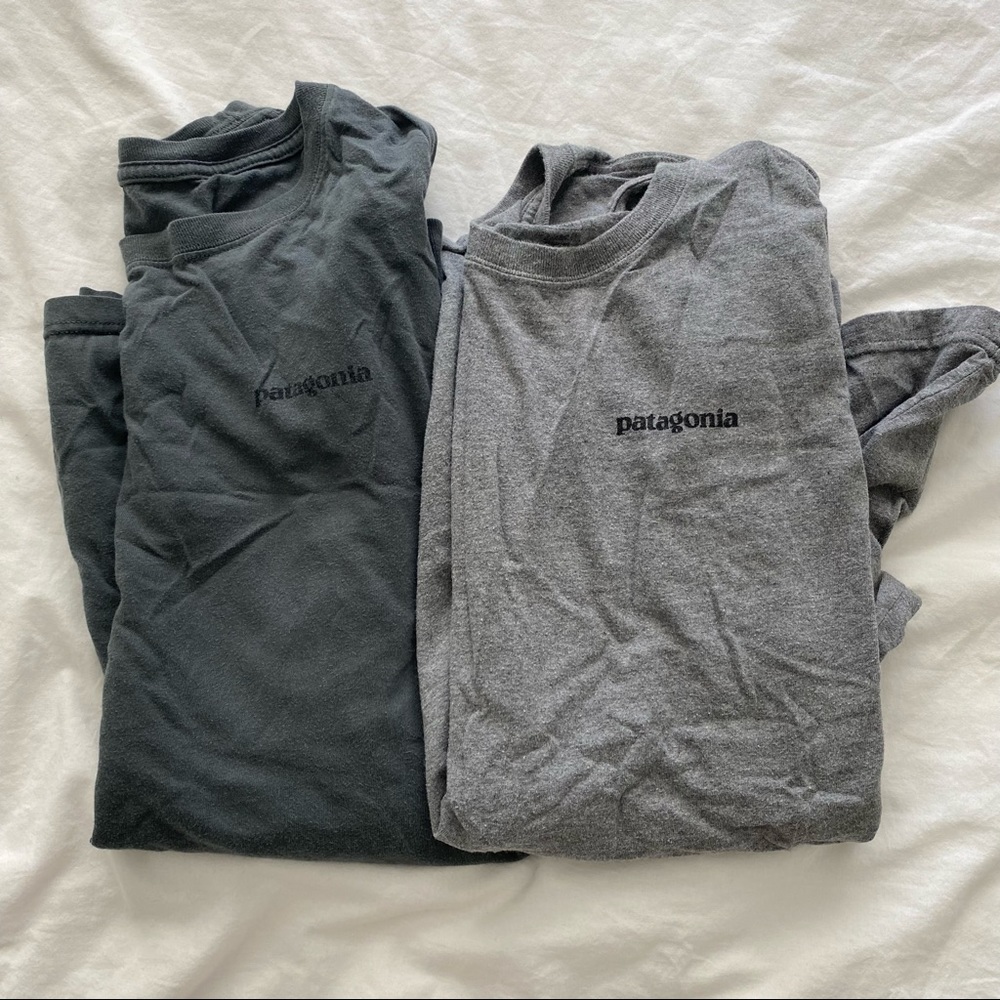 Two Patagonia Long-Sleeve T-Shirts